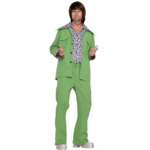 70s Costume Green Suit - Mens 70s Disco Costumes